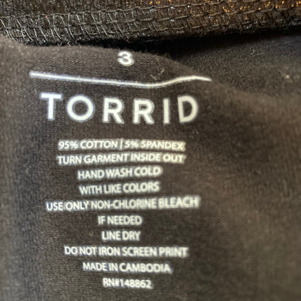 Women's Torrid Black Shimmer Leggings 3 - Picture 6 of 6